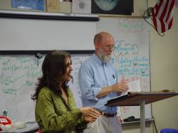Steven Fletcher with Mrs. Keri Woods - Marco Foster Middle School